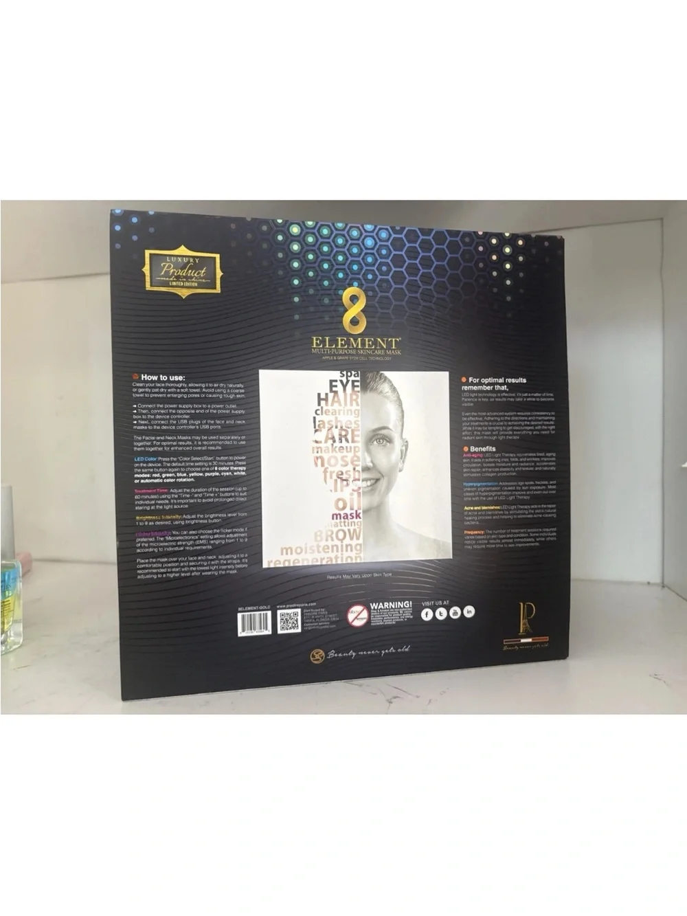 8 Element Gold Facial Mask with Serum